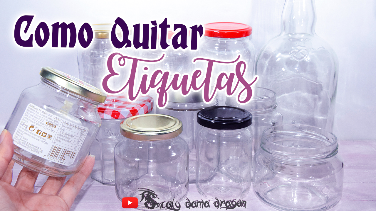 Reciclar Tomate el plastico Cómo quitar etiquetas de papel y serigrafía de los frascos y botellas de  vidrio - Scaly Dragon