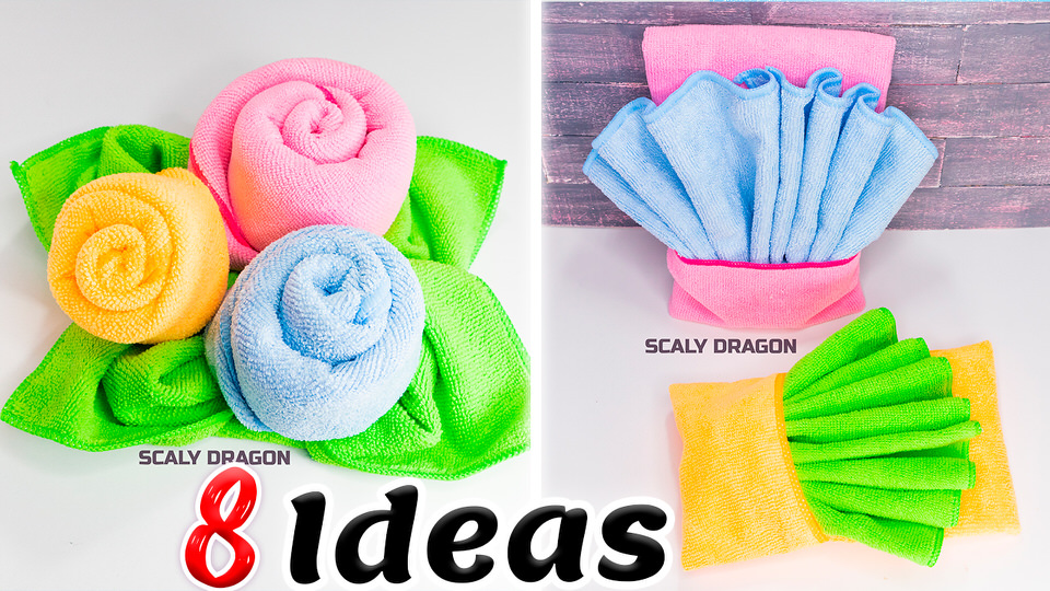 puerta puesto software 8 Ideas para doblar toallas de baño de forma creativa - Scaly Dragon